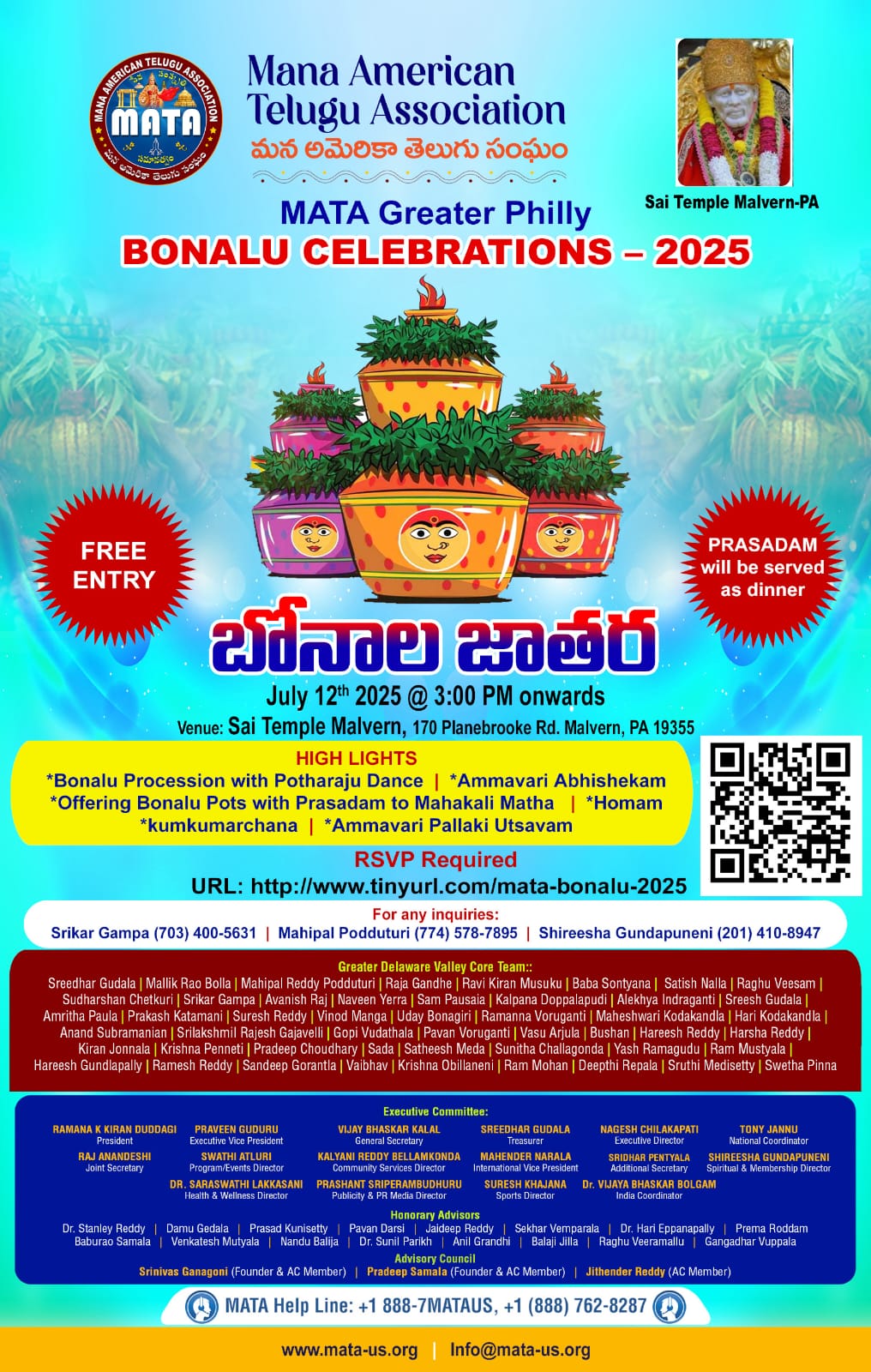 MATA Philly Bonalu 2025