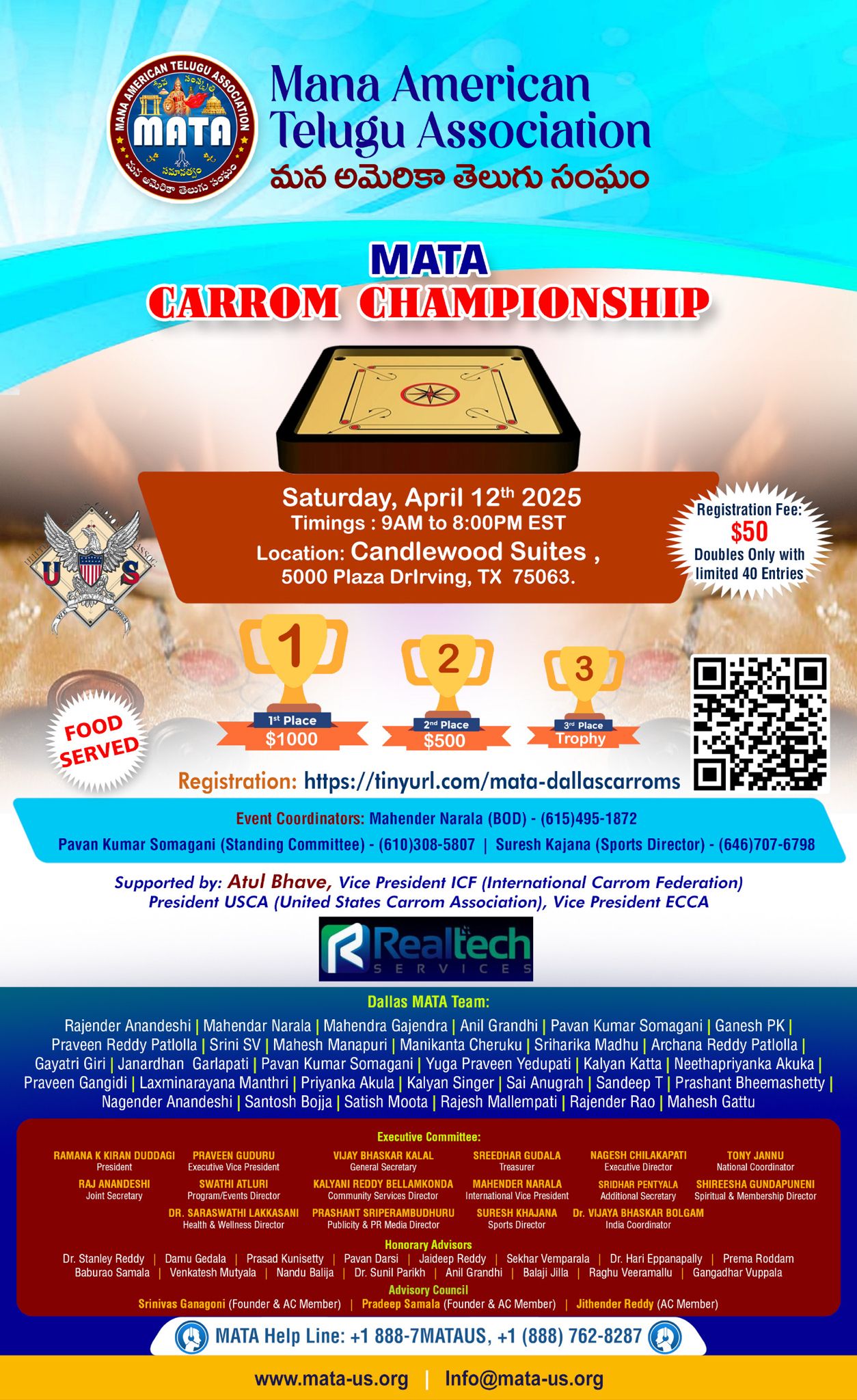 MATA Carrom championship