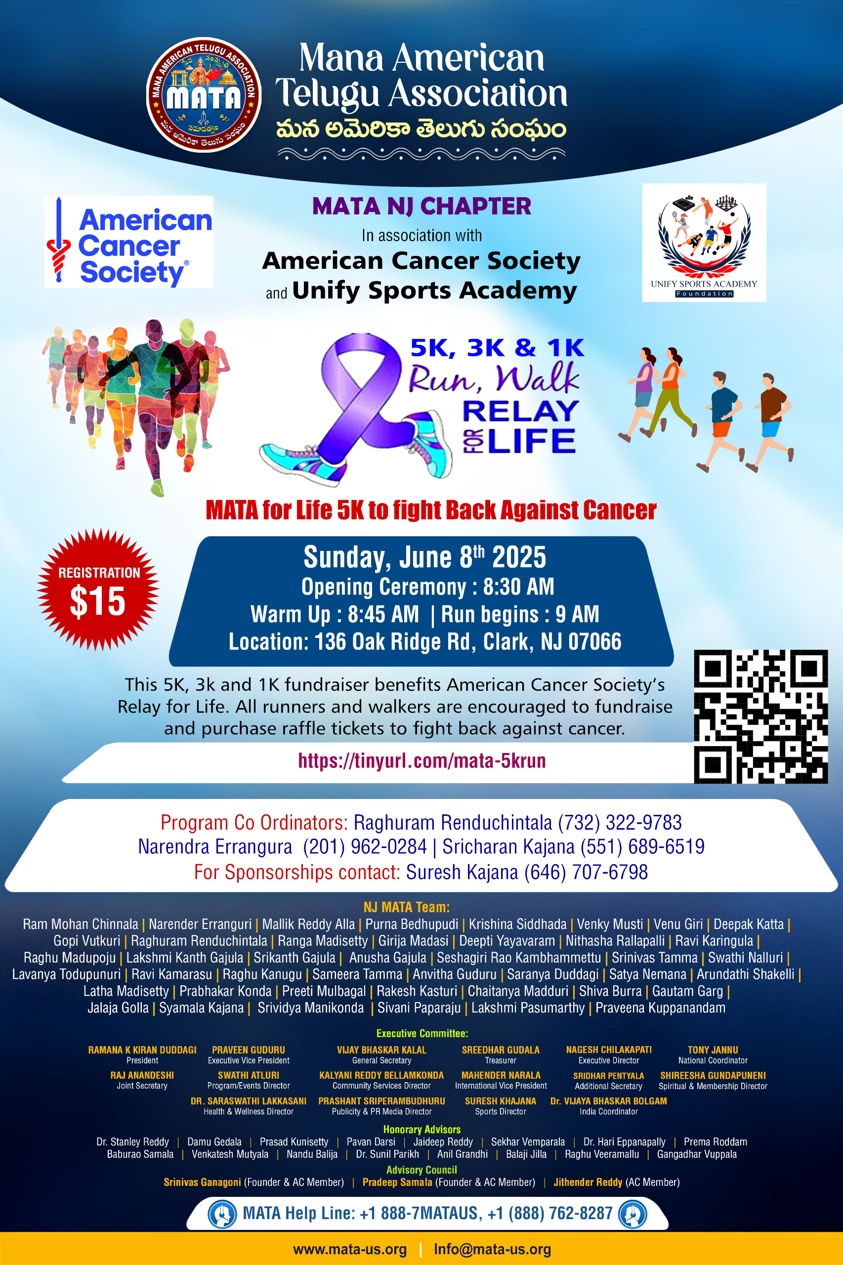 MATA NJ Chapter - MATA for life 5K to fight back against cancer